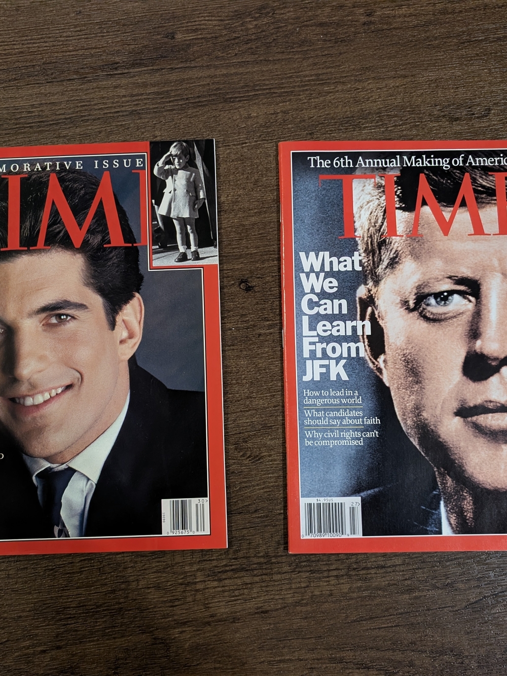 Lot Of 2 Vtg JFK And JFK Jr Magazines Time
